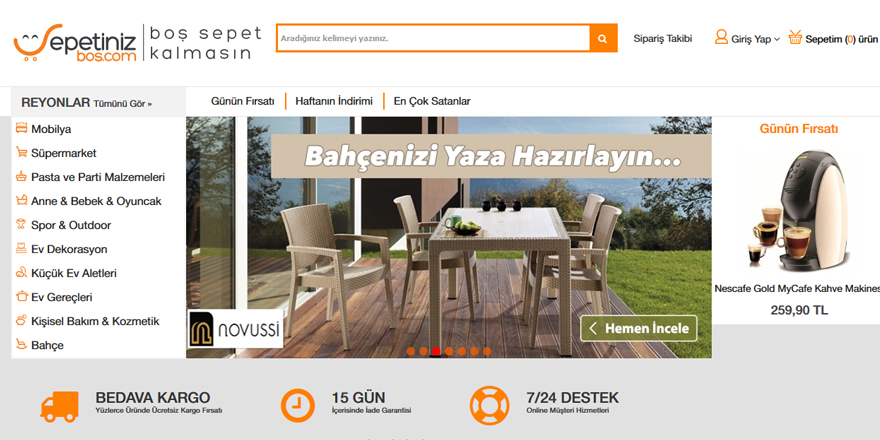 Sepetiniz Boş Ürünleri
