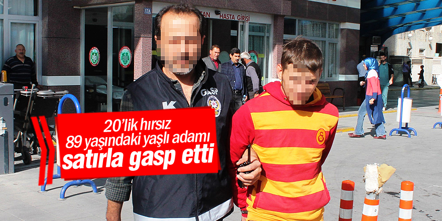 Hırsızlık için girdiği evin sahibini satırla gasp etti
