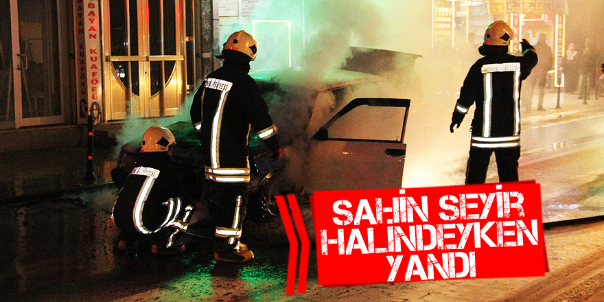 Seyir halindeki otomobil yandı
