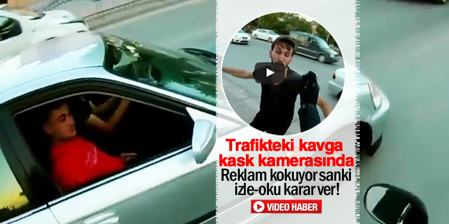 Hondacı ve motorcu kavgası saniye saniye görüntülendi