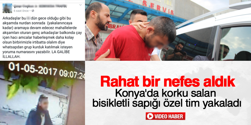 Bisikletli sapığı özel ekip yakaladı