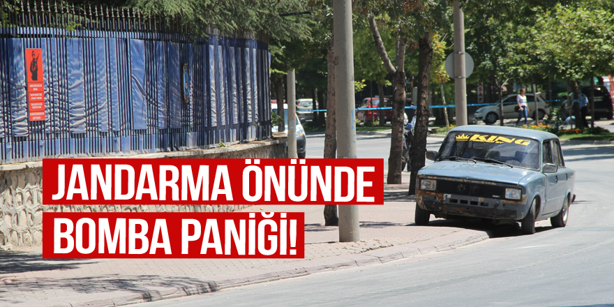 Jandarma Komutanlığı önüne bırakılan şüpheli araç paniğe neden oldu