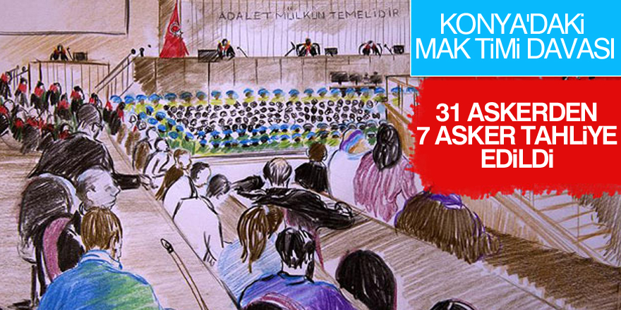 Konya'da MAK timi davasında: 7 tahliye