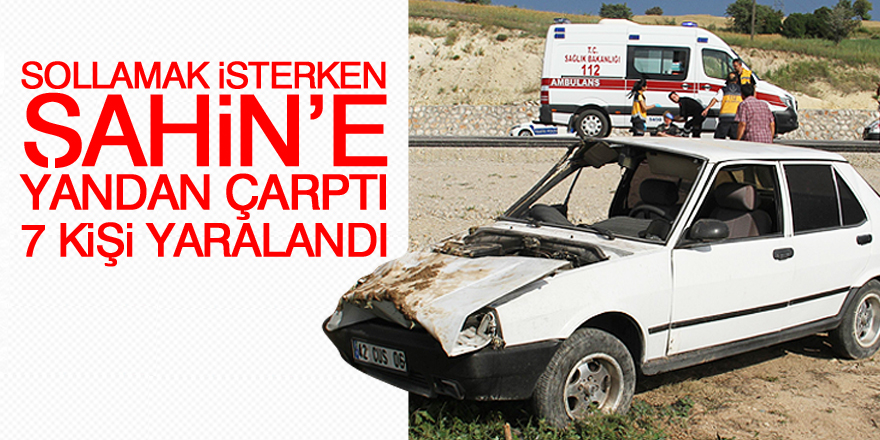 İki otomobil çarpıştı: 7 yaralı