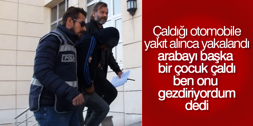 Çaldığı otomobile yakıt alınca yakalandı