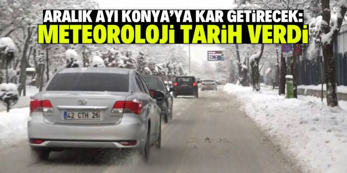 Aralık ayı Konya'ya kar yağışı getirecek! Meteoroloji tarih verdi