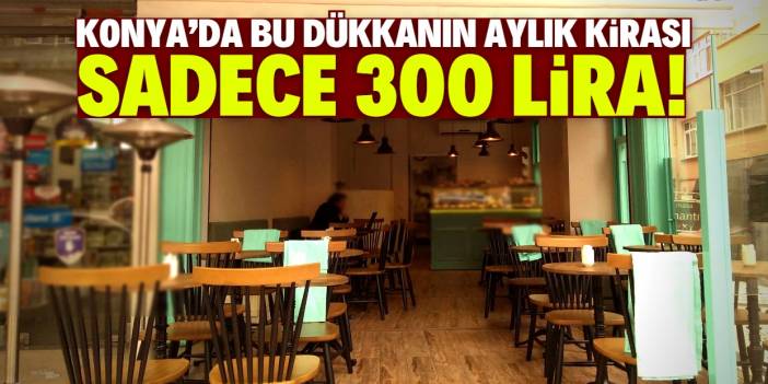Konya'da belediye ayda 300 liraya dükkan kiraya verecek