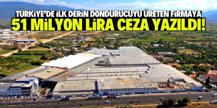 Türkiye'de ilk derin dondurucuyu üreten firmaya 51 milyon lira ceza!