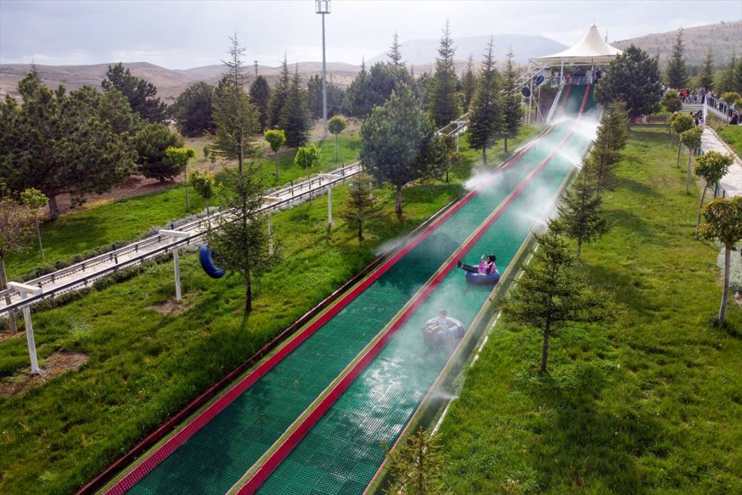 Konya'da kızak sezonu açıldı! Pistin uzunluğu 130 metre 11