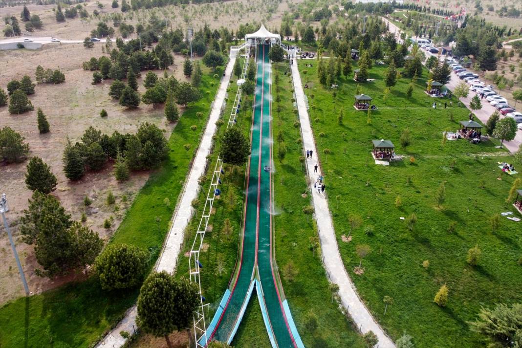 Konya'da kızak sezonu açıldı! Pistin uzunluğu 130 metre 3