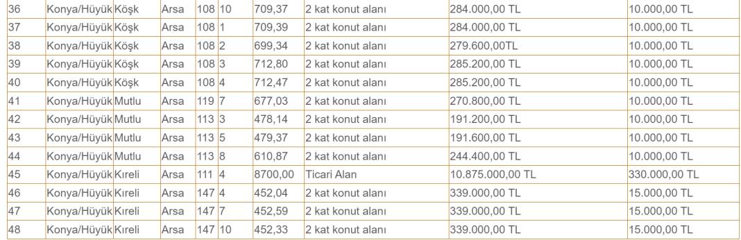 Konya'da 150 bin liraya 2 kata imarlı arsa satışı başladı! Devlet güvencesi var 11