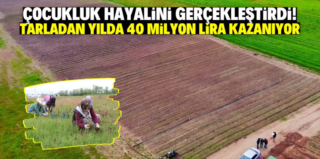 Çocukluk hayalini gerçekleştirdi! Tarladan yılda 40 milyon lira kazanıyor 1