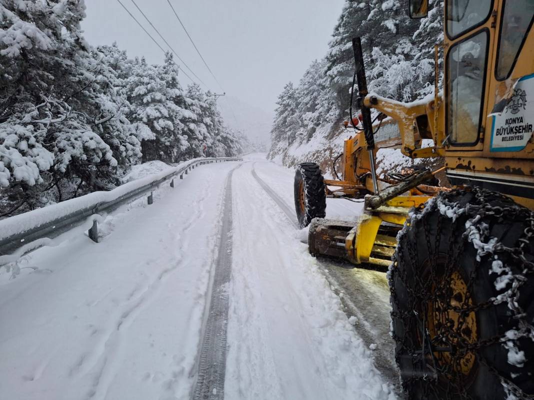 Konya'dan kar manzaraları: Bu 11 konum bembeyaz 7