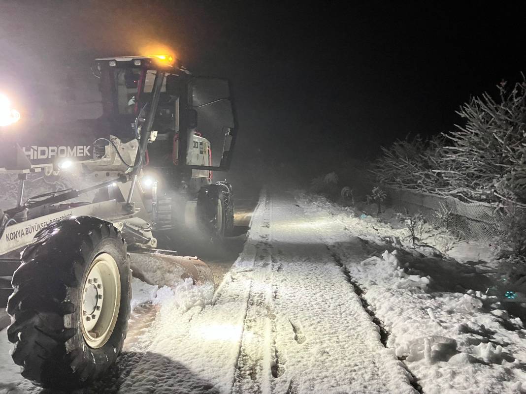 Konya'dan kar manzaraları: Bu 11 konum bembeyaz 9
