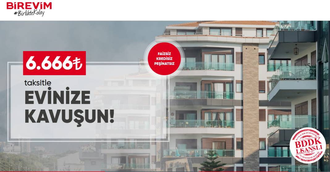 6 bin lira taksitle 100 bin tane sıfır daire satılacak! Kampanya 81 ilde geçerli 10