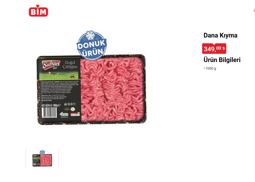 81 ilde şubesi olan market 349 liraya dana eti satacak! Kampanya 7 gün sürecek 9