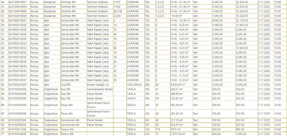 Konya'da 200 gayrimenkul çok ucuza kiraya verilecek! Ayda sadece 2500 lira 9