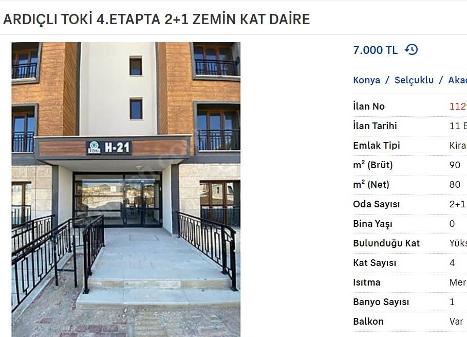 Konya'da kiralık sıfır dairelerin fiyatı 6 bin liraya düştü! 8
