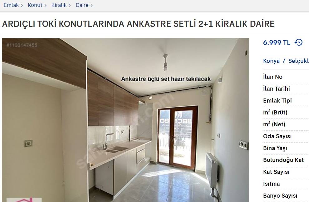 Konya'da kiralık sıfır dairelerin fiyatı 6 bin liraya düştü! 9