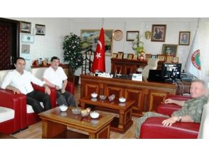 Kaymakam Erkan Ve Tugay Komutanı Kırtıl’dan Başkan Göksoy’a Ziyaret