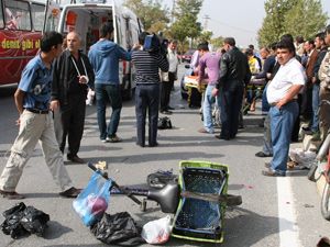 Otomobilin çarptığı bisikletli ağır yaralandı 
