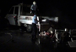 Ereğli'de araçta yangın