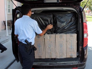 15 bin  paket kaçak sigara ele geçirildi