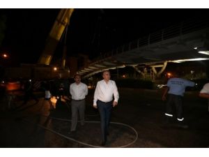 Denizli’ye 200 Ton Çeliğin Kullanıldığı 10. Üst Geçit Yapılıyor