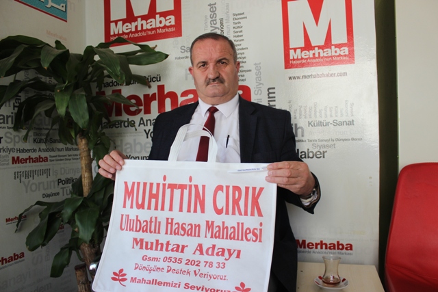 Muhtar adayı bez torba bastırdı