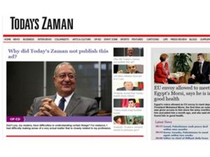 Todays's Zaman, Kendini Eleştiren Yazıyı Manşet Yaptı