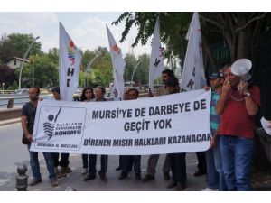 Hdk Üyeleri, Mısır Büyükelçiliği Önünde Eylemi Yaptı