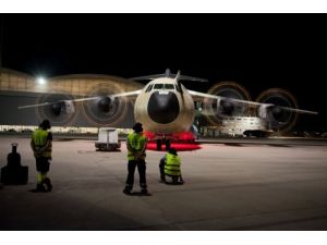 Türkiye’nin İlk A400m Uçağı, Motor Çalıştırdı