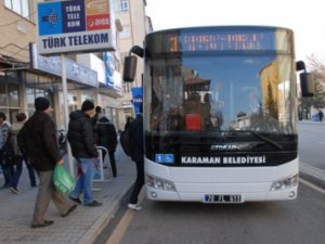 Karaman'da bayram boyunca şehir içi ulaşım ücretsiz