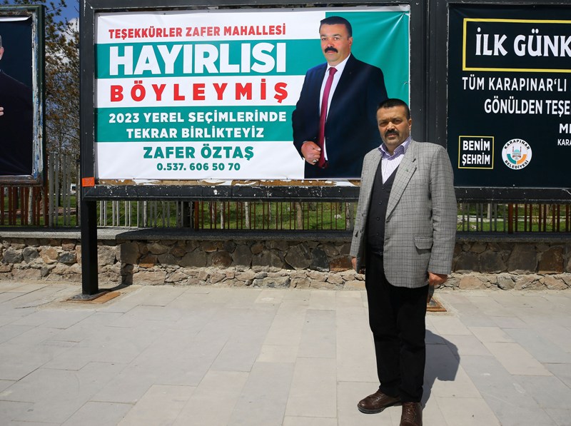 Seçimi kaybeden adaydan  ‘billboardlı’ teşekkür