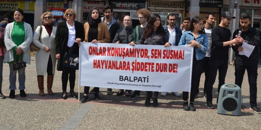 Ankara’daki köpek katliamı Balıkesir’de protesto edildi