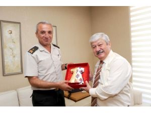 Garnizon Komutanı Tuğgeneral Korkmaz'dan Akaydın'a Veda Ziyareti