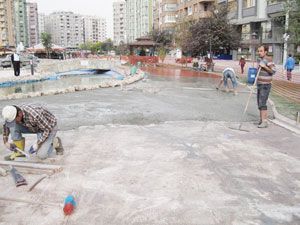 Nenehatun Parkı'nda düzenleme çalışması