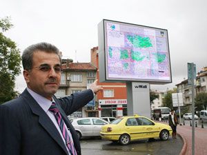 Hava tahmin raporları büyük ekranda