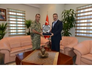 Jandarma Bölge Komutanı Tuğgeneral Saldık'tan Vali Kıraç’a Veda Ziyareti