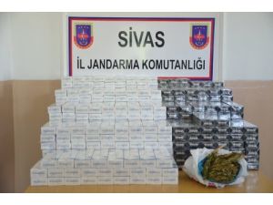 Jandarmadan Gümrük Kaçağı Sigara Ve Uyuşturucu Operasyonu