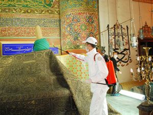 Mevlana Müzesi'nde domuz gribi önlemi