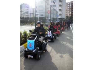 Trafik Eğitim Parkı Ve Buz Pistine Yoğun İlgi