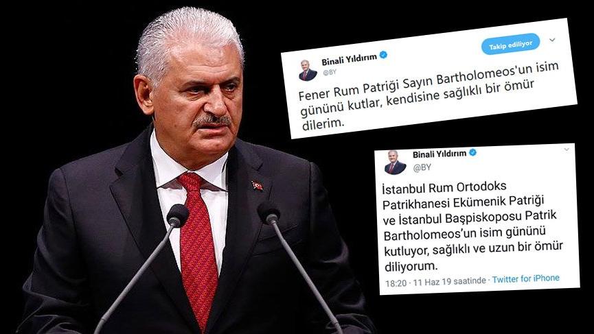 Yıldırım'dan çok tartışılacak "ekümenik" paylaşımı