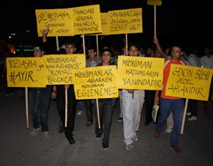 Konya'da konser protestosu