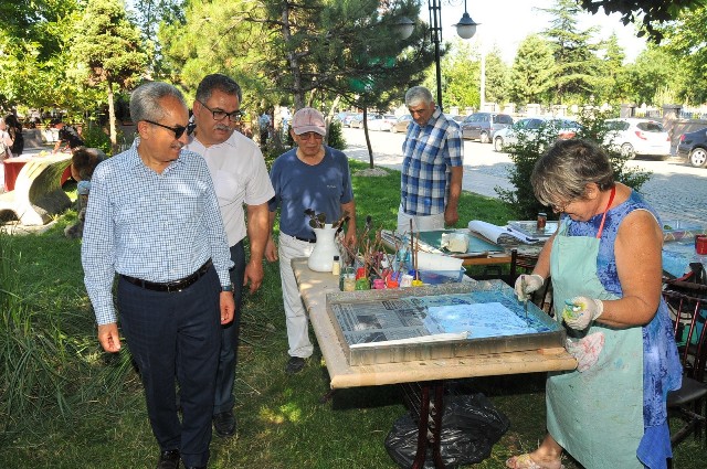 Akşehir Gülmece Parkı sanat atölyesine dönüştü 