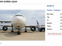 Uçağını 90 bin TL'ye satacak