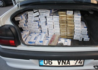 Konya'da 5 bin kaçak sigara ele geçirildi