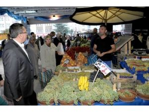 Pursaklar Belediye Başkanı Çetin, Pazar Esnafını Ziyaret Etti