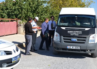 Kulu'da öğrenci servisleri denetleniyor