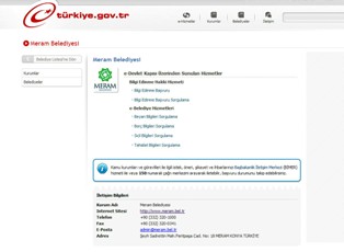 Meram Belediyesi e-devlet platformunda
